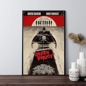 Cartazes de filmes à prova de morte, cartazes de filmes retrô, impressão em tela, decoração de parede, decoração de quarto, decoração de casa, presentes, pôster embrulhado