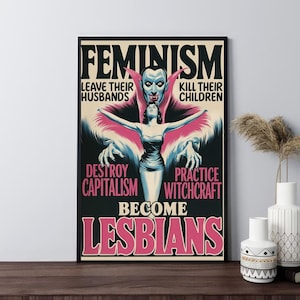 Feminismus Plakat,retro feministische Kunst,Wandbild,Retro Plakat,Leinwand Plakat,Dekoration,Geschenk,verpacktes Plakat