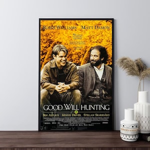 Cartazes de filmes de Gênio Indomável, cartazes retrô, impressão em tela, parede, decoração de quarto, presentes, pôster embrulhado
