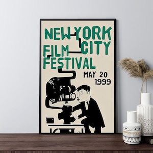 1999 NYC Film Festival Poster, Retro-Filmposter, Leinwanddruck, Wandkunst, Dekoration, Wohndekoration, Geschenke, verpacktes Poster