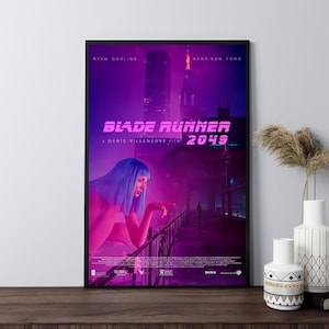 Cartaz do filme Blade Runner 2049, impressão em tela, arte de parede, decoração de quarto, decoração de casa, coleção de fãs de cinema, presentes, pôster embrulhado