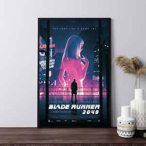 Cartaz do filme Blade Runner 2049, impressão em tela, arte de parede, decoração de quarto, decoração de casa, coleção de fãs de cinema, presentes, pôster embrulhado