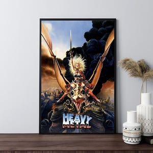 Cartazes de filmes de Heavy Metal (1981), impressão em tela, arte de parede, decoração de quarto, decoração de casa, pôster embrulhado, presente para ele