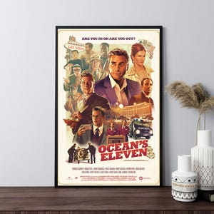 Ocean's Eleven Filmposter, Retro Poster, Leinwanddruck, Wand, Zimmerdekoration, Geschenke, verpacktes Poster