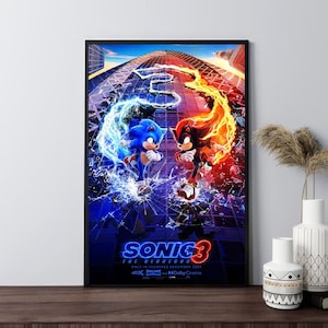 Download di poster digitali di Sonic the Hedgehog 3, poster del film, poster di film retrò, decorazioni murali, decorazioni per la casa, regali