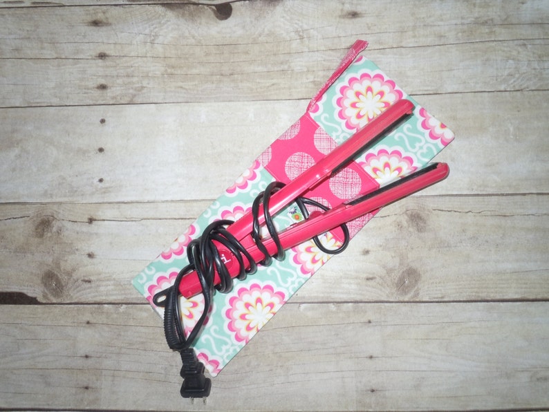 Flat Iron or Curling Iron Case Heat Resistant Flat or Curling Iron Case Fancy Buttons