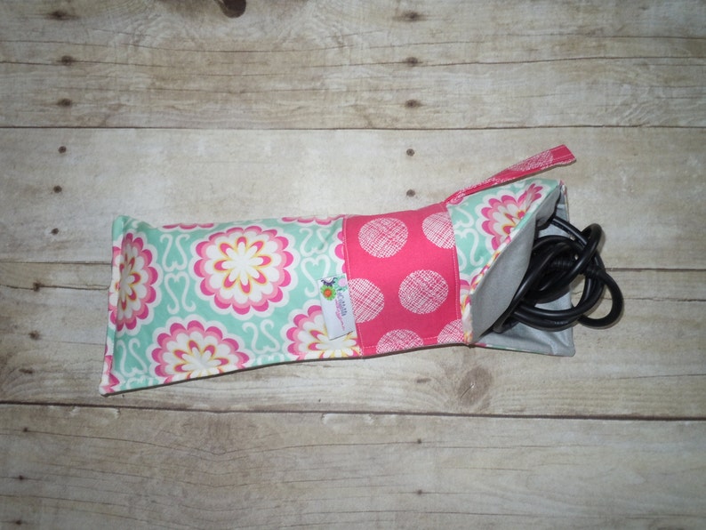 Flat Iron or Curling Iron Case Heat Resistant Flat or Curling Iron Case Fancy Buttons