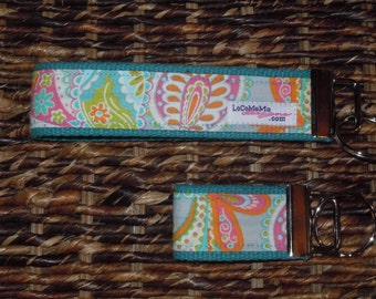 Key Chain, Key Fob, Wristlet Key Fob, Keyper, Wristlet, Summer Love