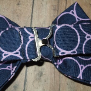 Little Guy Bow Tie, Bow Tie, Navy circles image 2