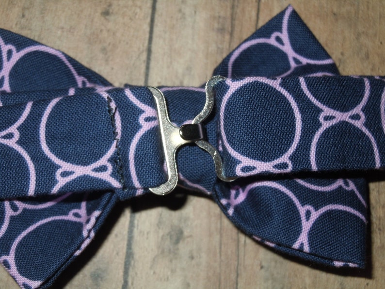 Little Guy Bow Tie, Bow Tie, Navy circles image 2