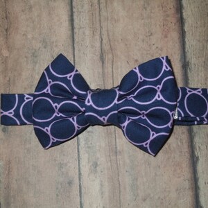 Little Guy Bow Tie, Bow Tie, Navy circles image 1