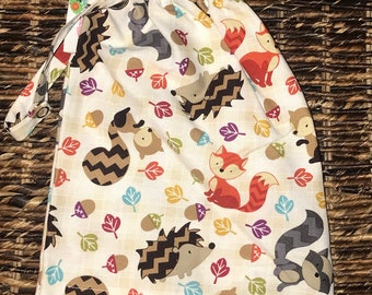Car Trash Bag, Litter Bag, Auto Trash Bag, Woodland Animals, Hedgehog