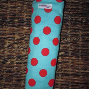 Seat belt Cover, Seatbelt Cover, Seat Belt Covers, Aqua Red Dot