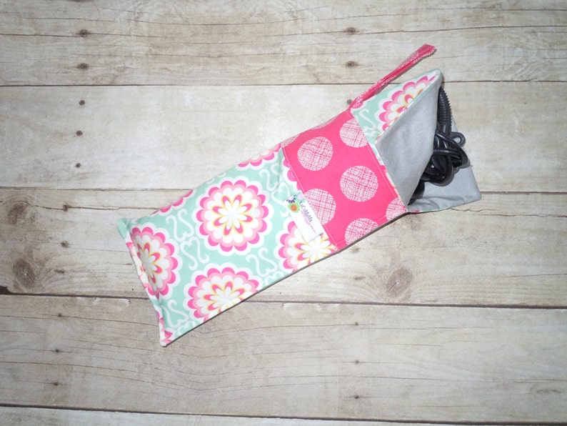 Flat Iron or Curling Iron Case Heat Resistant Flat or Curling Iron Case Fancy Buttons
