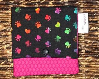 Card Case, Card Wallet, Punch Card Wallet, Paw Print