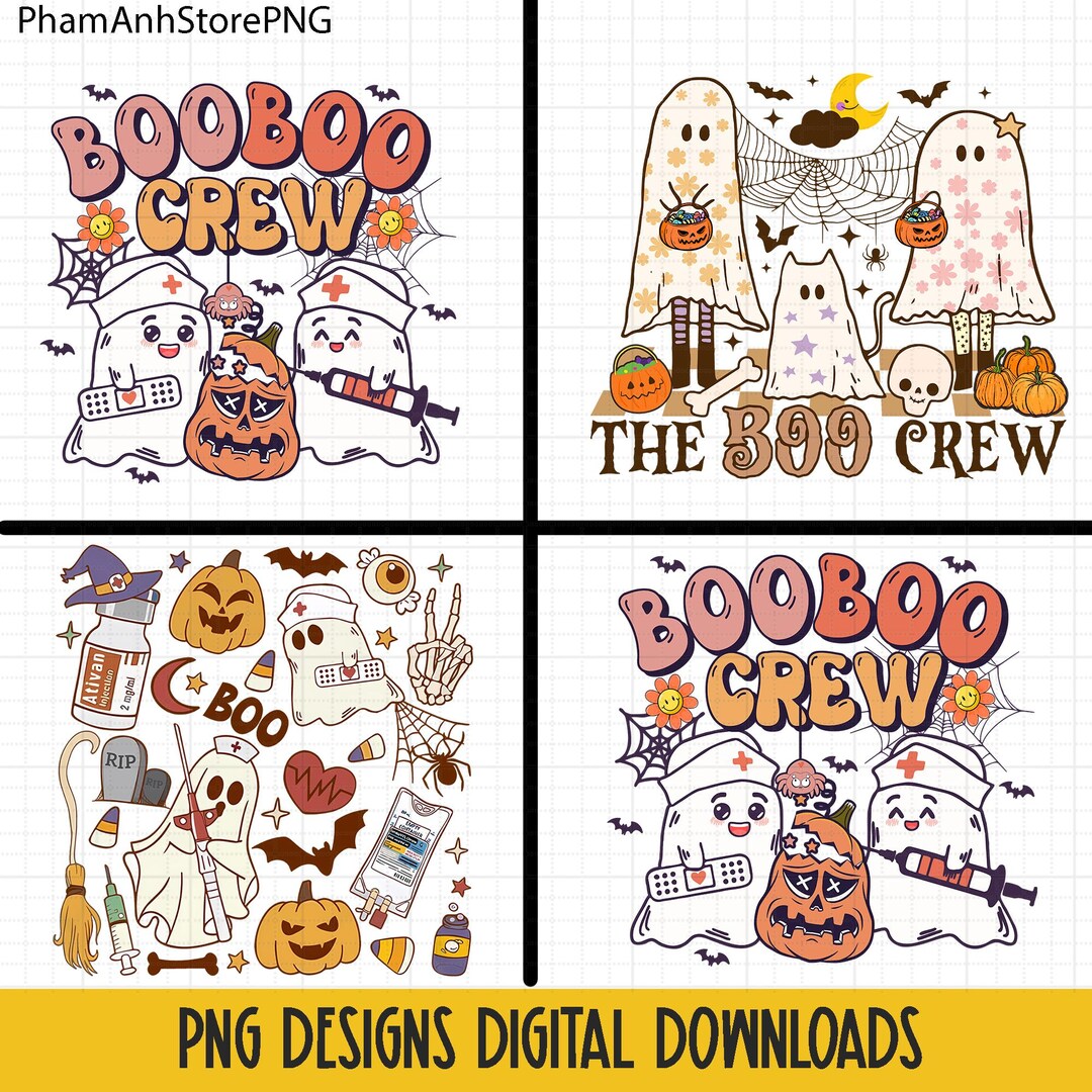 Hospital Boo Boo Boo Boo Crew Png Bundle, Nurse Halloween Png Bundle, Nurse Png , Cute ...
