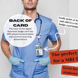 MRI Tech Badge Buddy: Scanning Parameters Cheat Sheet (digital Download ...