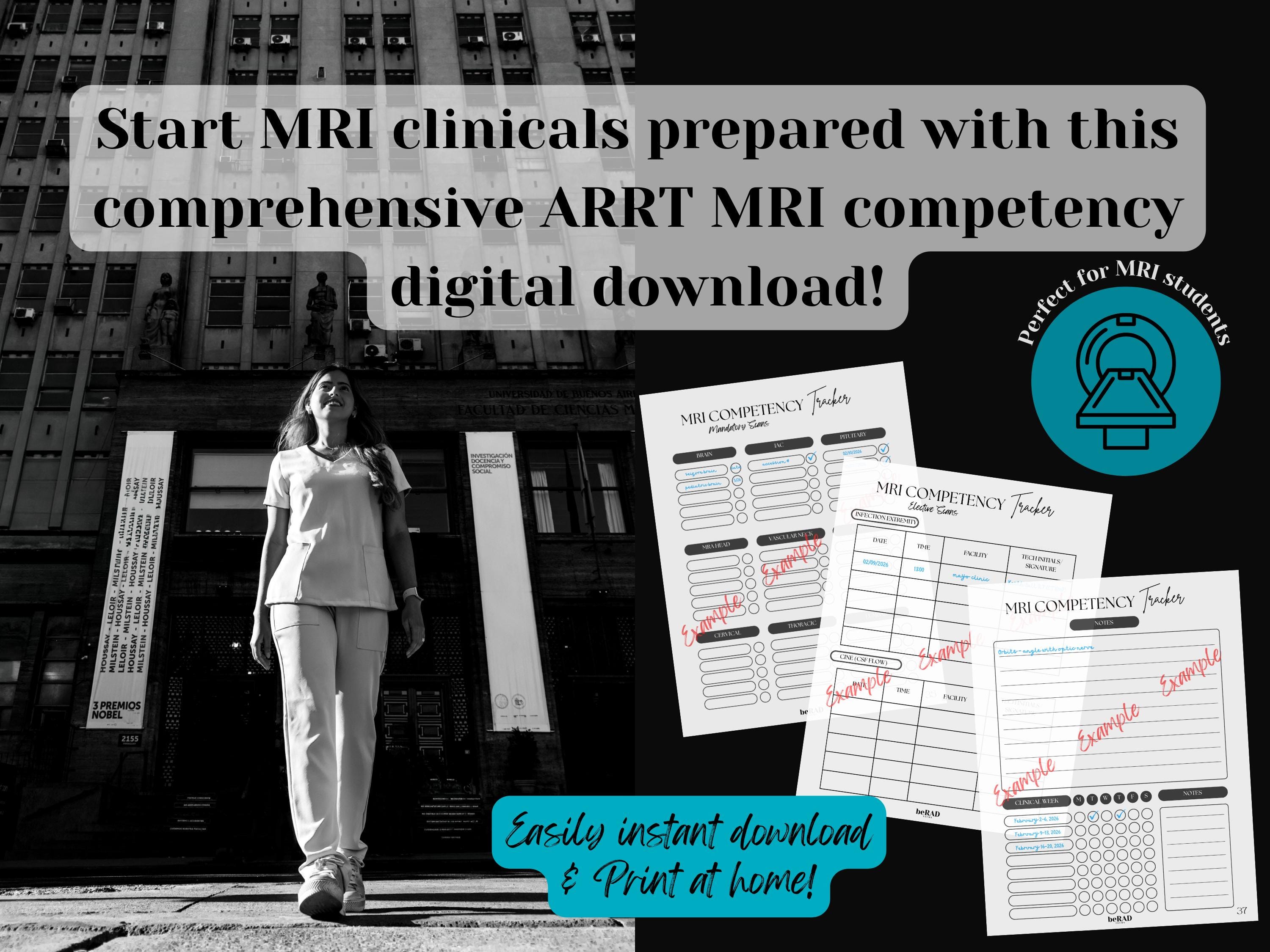 MRI ARRT Clinical Competency Checklist for Students (instant Download ...