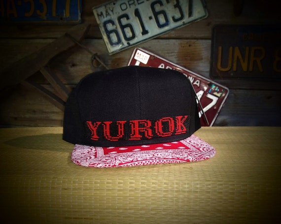 Native Beaded Baseball Cap. YUROK. One 