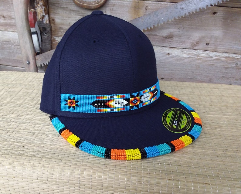 Native Beaded Baseball Cap. Apache Star. Morning Star. Eye of Etsy