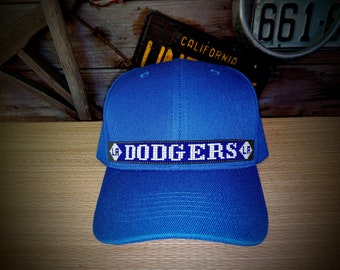 Native Beaded Baseball Cap. Beaded hat. DODGERS.