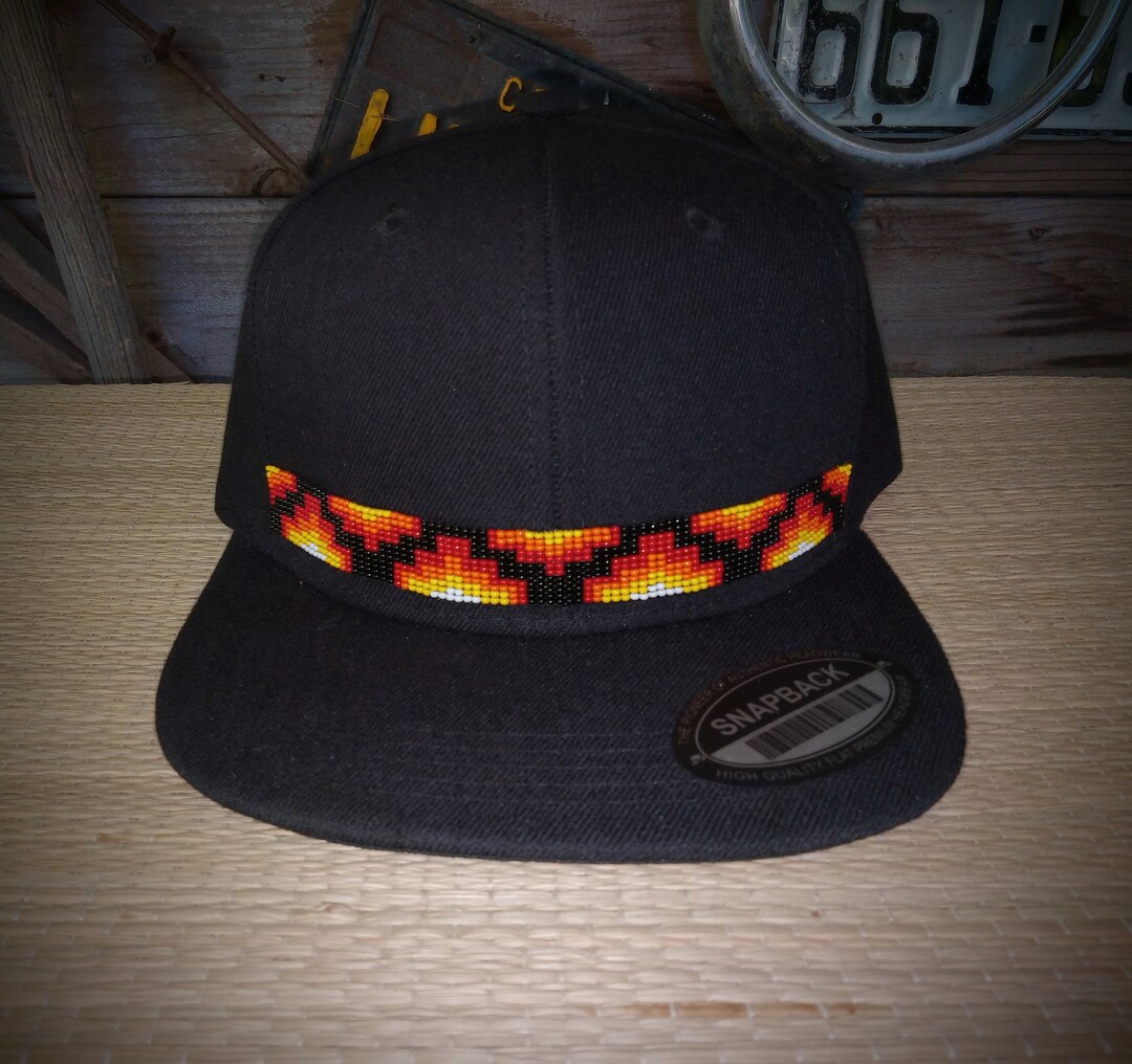 Native Beaded Baseball Cap. Beaded Hat. Sunrise. Etsy