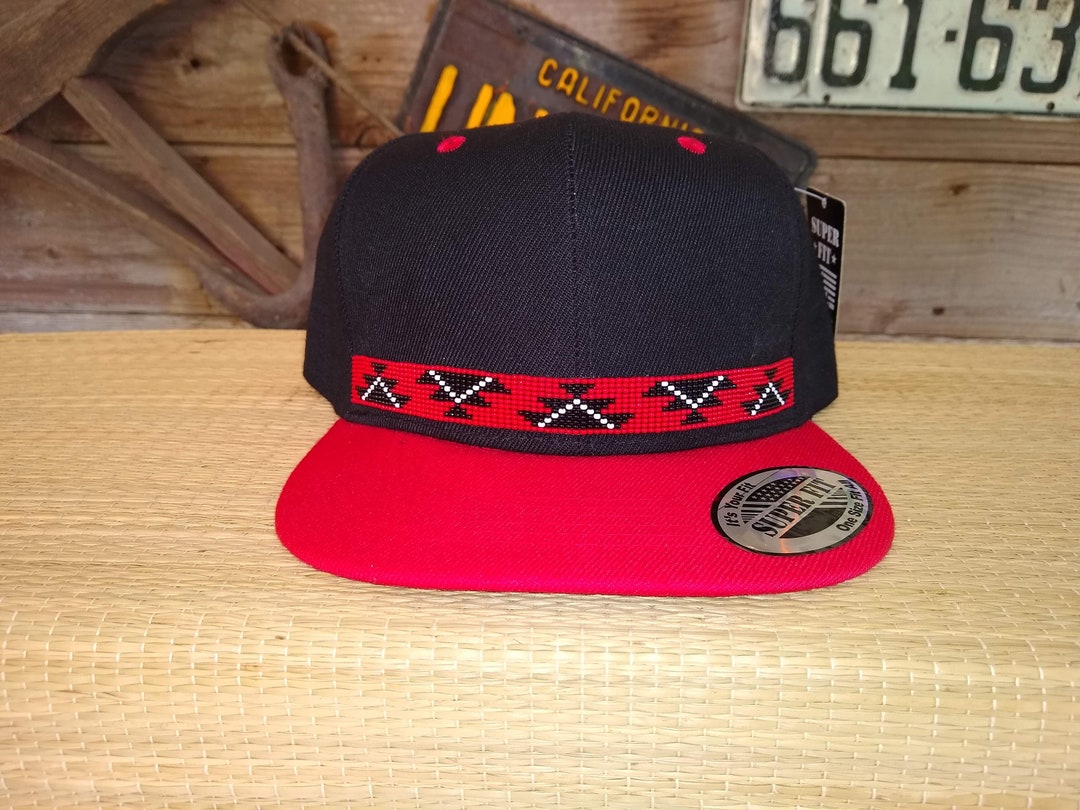 Native Beaded Baseball Cap. Little Goose. Basket Weave Design. Etsy
