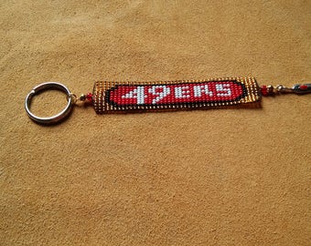 San Francisco 49ers.  Key chain. Purse charm. Bag charm.
