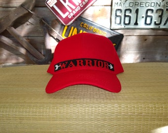 Native Beaded Baseball cap. Hat. WARRIOR.