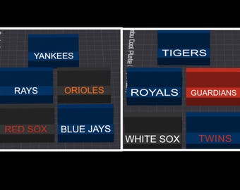 2 Pack MLB Themed Trading Card Display Stand for Toploaders & Graded Slabs