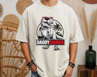 Camiseta Daddysaurus, Regalo genial para papás amantes de los dinosaurios, Camiseta divertida para papá, Regalo del Día del Padre, Camiseta retro con estampado de dinosaurios / Camiseta Comfort Colors®