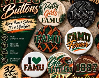 FAMUラトラーズ ピンバッジ、32種類、試合観戦アクセサリー（3インチ）