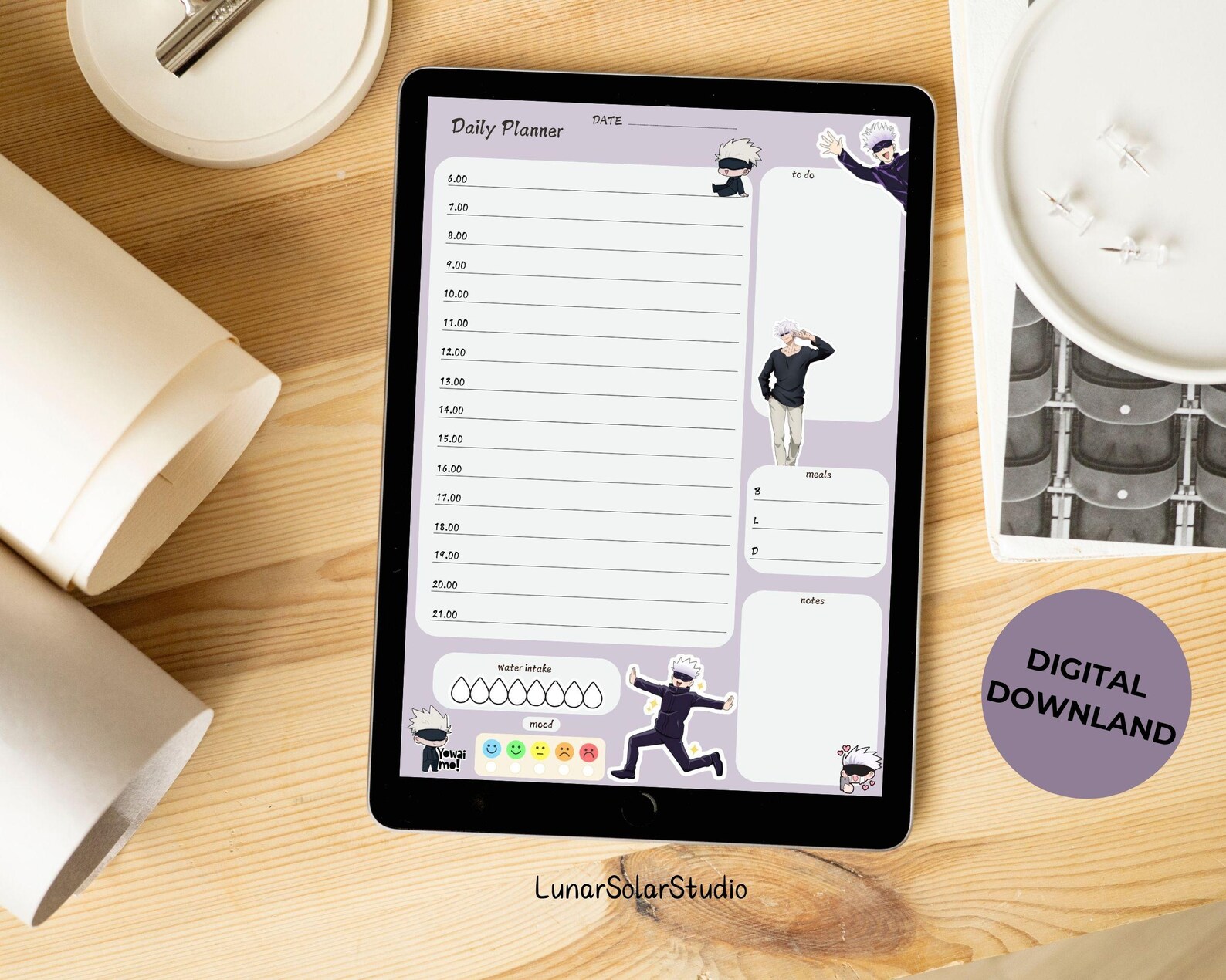 Cute Anime Planner | Daily Planner Printable | Instant Download ...