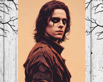 Eric Draven The Crow | Gothic Movie Art, Dark Aesthetic Home Decor, Cult Classic Film Print, Alternative Wall Art | Matte Vertical Posters