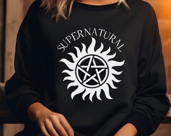 Supernatural Anti-Possession Symbol Sweatshirt |  Inspired by Supernatural TV Show | Supernatural | Unisex Heavy Blend™ Crewneck Sweatshirt