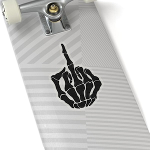 Skeleton Hand Middle Finger Sticker, F you hand, middle finger hand, skeleton hand | Kiss-Cut Stickers