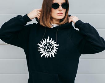 Supernatural Anti-Possession Hoodie Inspired by TV Show, Sam & Dean | Unisex Heavy Blend™ Hooded Sweatshirt
