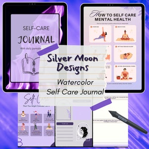 Watercolor Self-Care Journal, Digital image 1