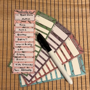 Bookish Annotation Set with Optional Canvas Pouch | Reusable Annotation Bookmark | Reader Gift Set | Book Club Accessory