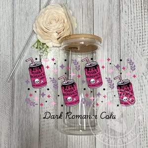 Glass Can Cup - Dark & Smutty Bookish Drinks, Bookish Merch, Book Lover Gift, Booktok Lover, Morally Grey, Enemies to Lovers, Bookish Tropes