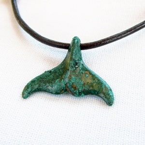 Pilot Whale Tail in Grecian green