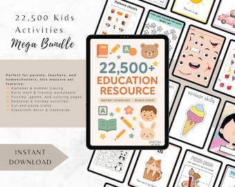 22,500+ Kids Learning Mega Bundle – Digital Bliss PLR + MRR Edition
