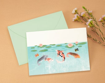 Koi and Goldfish Postcard