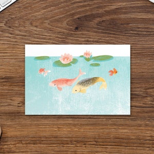 Koi Pond Postcard image 4