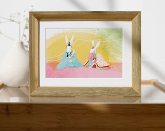 Rabbit Bride Hina Matsuri/Girls Day 4x6 print