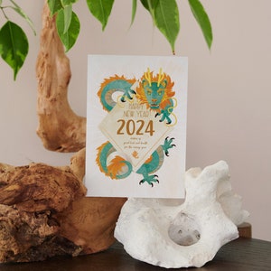 2024 New Year Dragon Postcard