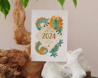 2024 New Year Dragon Postcard