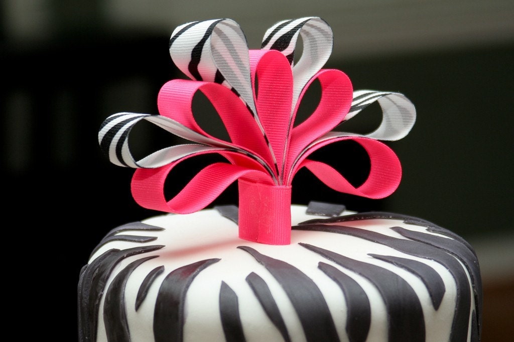 Ribbon Cake Topper Etsy