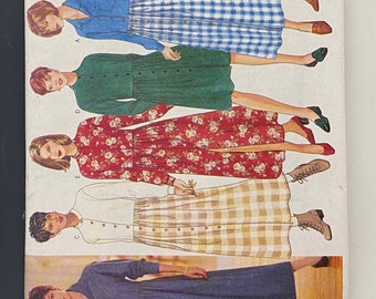 NOUVEAU vintage Butterick Sewing Pattern 4629 Misses + Petite Dress 5 Styles