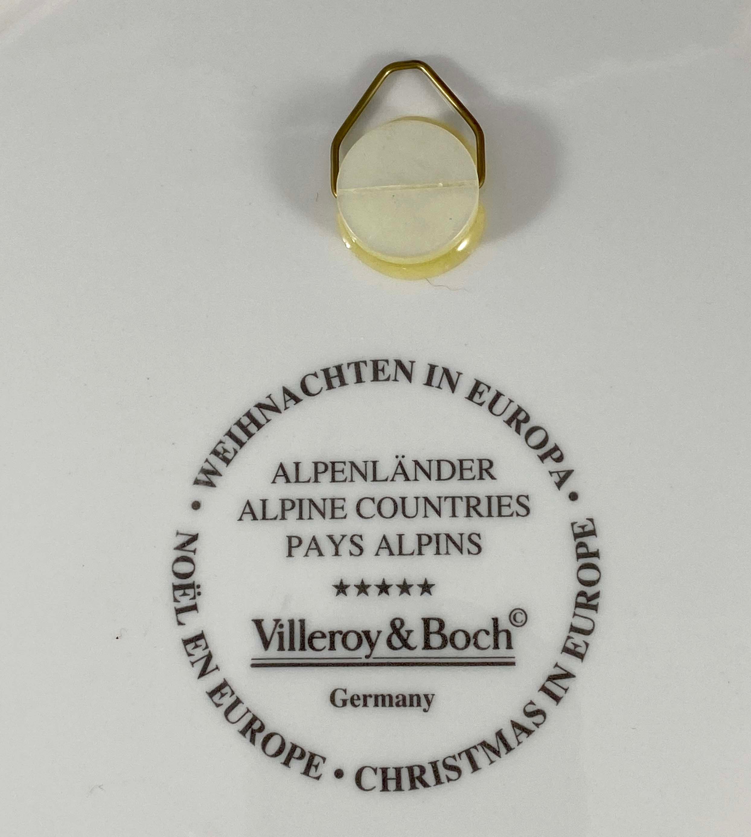 Vintage Villeroy & Boch Christmas in Europe Plate Alpine Countries RARE